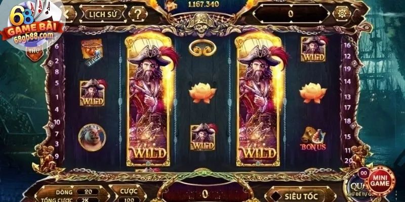 Pirate King 68GB - Trò Chơi Nổ Hũ Chủ Đề Hải Tặc Đầy Hấp Dẫn 3 Scatter và vòng quay miễn phí